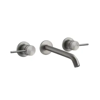 Gessi 316 Cesello Встраиваемый смеситель для раковины на 3 отверстия, цвет: steel brushed 54494#239