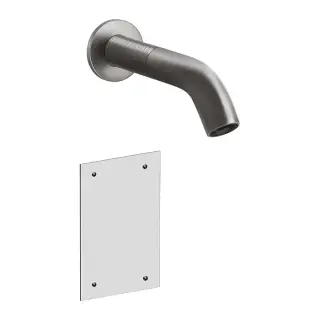 Gessi 316 Trame Смеситель для раковины настенный, излив 20 cм, цвет: Steel Brushed 54315#239
