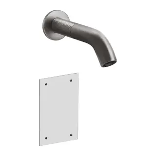Gessi 316 Intreccio Смеситель для раковины настенный, излив 20 cм, цвет: Steel Brushed 54115#239
