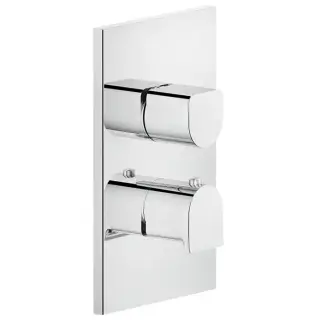 Gessi Rilievo Термостат для душа встраиваемый, запорный вентиль, внешняя часть, цвет: chrome 59132#031