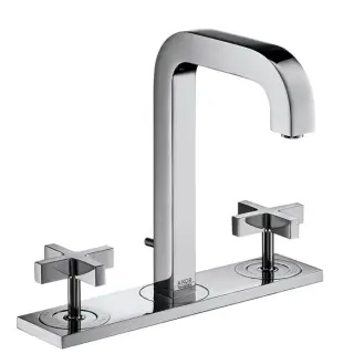 Axor Citterio Смеситель для раковины двухвентильный на 3 отверстия с донным клапаном, цвет: хром 39134000