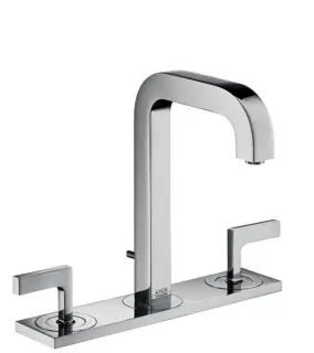 Axor Citterio Смеситель для раковины двухвентильный на 3 отверстия с донным клапаном, цвет: хром 39136000