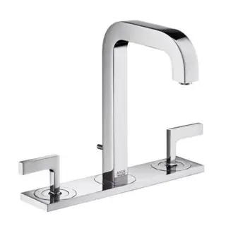 Axor Citterio Смеситель для раковины двухвентильный на 3 отверстия с донным клапаном, цвет: хром 39135000