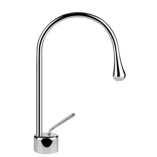 Gessi Goccia Смеситель для раковины на 1 отверстие, излив 17,4 cм, R=90, цвет хром 33601#031