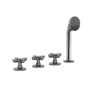 Fantini Icona Classic Смеситель на борт ванны, 4 отв., с ручн.душем, цвет хром 53 02 R067