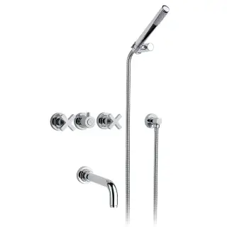 Nicolazzi Monte Croce Встраиваемый смеситель для ванны с 2-мя ручками, цвет: хром 2203CR27