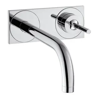 Axor Uno Смеситель для раковины встраиваемый, внешняя часть, с донным клапаном, цвет: хром 38112000