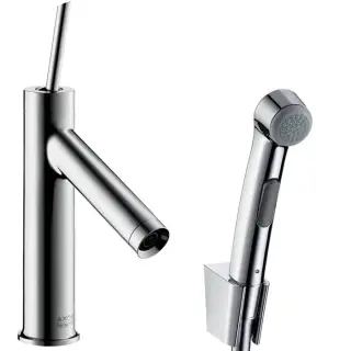 Axor Starck Смеситель для раковины однорычажный на 1 отверстие с донным клапаном, цвет: хром 10300000