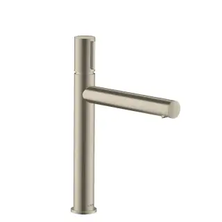 Axor Uno Смеситель для раковины высокий с донным клапаном на 1 отверстие, цвет: шлифованный никель 45013820