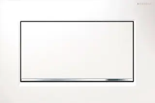 Geberit Sigma 30 Кнопка смыва для инсталляции, 1 режим, пластик, цвет: белый, полоска хром глянцевый 115.893.KJ.1