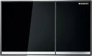 Geberit Sigma 60 Кнопка смыва для инсталляции, установка заподлицо, стекло, цвет: черный/хром глянец 115.640.SJ.1