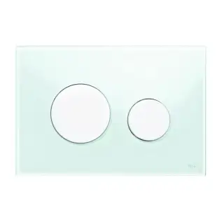Tece Loop Кнопка смыва для унитаза, стекло, цвет: мятный зеленый/белый 9240651