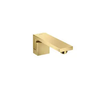 Axor Edge Излив настенный для ванны 19 см, с алмазной огранкой, цвет: полированное золото 46411990