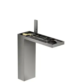 Axor MyEdition Смеситель для раковины высокий на 1 отверстие с д/к, цвет: полированный черный хром 47022330