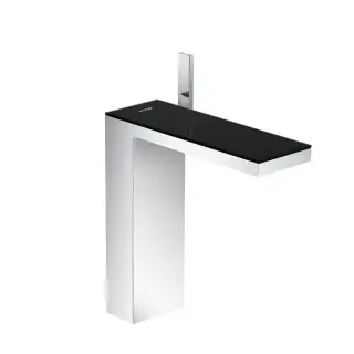 Axor MyEdition Смеситель для раковины высокий на 1 отверстие с дон. клап., цвет: хром/черный матовый 47020600