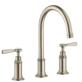 Axor Montreux Смеситель для раковины на 3 отверстие с донным клапаном, цвет: шлифованный никель 16514820