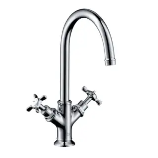 Axor Montreux Смеситель для раковины двухвентильный на 1 отверстие с донным клапаном, цвет: хром 16502000