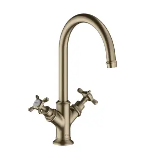 Axor Montreux Смеситель для раковины на 1 отверстие с донным клапаном, цвет: шлифованный никель 16506820