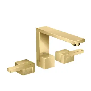 Axor Edge Смеситель для раковины на 3 отверстия с донным клапаном, цвет: полированное золото 46051990