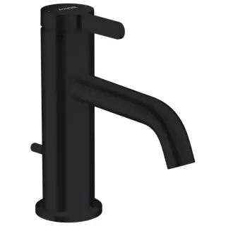 Axor One Смеситель для раковины однорычажный на 1 отверстие с донным клапаном, цвет: матовый черный 48000670