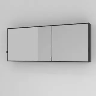 Cielo Simple Box Зеркало 110x45xh12 см, цвет: матовый черный SPSBNM