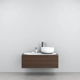 Cielo Tino&Tina Раковина накладная 43xh19,5 см, круглая, цвет: белый глянец BATO