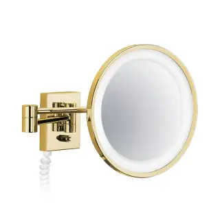 Decor Walther BS 40 PL Косметическое зеркало 26 см, подвесное, увел. 3x, цвет золото 0102020