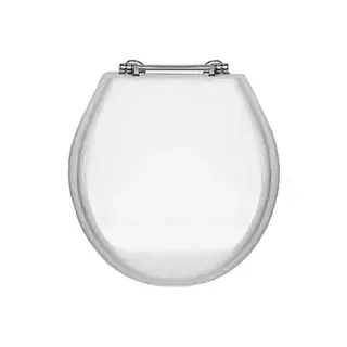 Devon&Devon Rose/Blues Сиденье для унитаза MDF, цвет белый глянцевый, петли хром 3IBSEBIAROCR