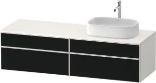 Duravit Zencha Тумба под рак. 160x55x44,2h см, цвет: черное стекло/белый супермат. ZE4824R63840000