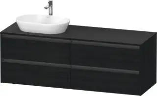 Duravit Ketho.2 Тумба под раковину слева 160x55x56,8h см, цвет: дуб черный K24899L16160000