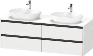 Duravit Ketho.2 Тумба под две раковины 160x55x56,8h см, цвет: Gres Pietra Grey Opaco K24899B18180000