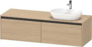 Duravit Ketho.2 Тумба под раковину справа 160x55x45,9h см, цвет: дуб натур. K24889R30300000