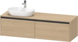 Duravit Ketho.2 Тумба под раковину слева 160x55x45,9h см, цвет: дуб натур. K24889L30300000