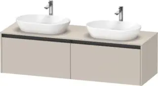 Duravit Ketho.2 Тумба под две раковины 160x55x45,9h см, цвет: серо-коричневый мат. K24889B91910000