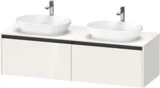 Duravit Ketho.2 Тумба под две раковины 160x55x45,9h см, цвет: белый глянц. K24889B22220000