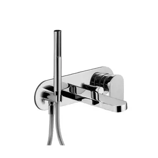 Fantini Mare Смеситель для ванны, встраиваемый, излив 20 cм, с ручн.душем, цвет хром 51 02 E121B