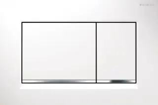 Geberit Sigma 30 Кнопка смыва для инсталляции, цвет: белый глянцевый, полоска хром глянцевый 115.883.KJ.1
