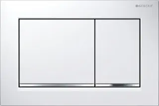 Geberit Omega 30 Кнопка смыва для интсалляции, пластик, цвет: белый, полоска хром глянцевый 115.080.KJ.1