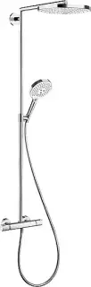 Hansgrohe Raindance Select S Душевая стойка:термостат,верхний душ 24 см,ручной душ, цвет: хром/белый 27129400