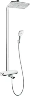 Hansgrohe Raindance Select E Душевая стойка: термостат, излив,верхний душ 36x19 см, цвет: хром/белый 27113400
