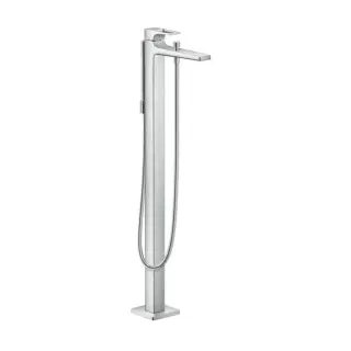 Hansgrohe Metropol Смеситель для ванны напольный с рукояткой-петлей, с ручным душем, цвет: хром 74532000