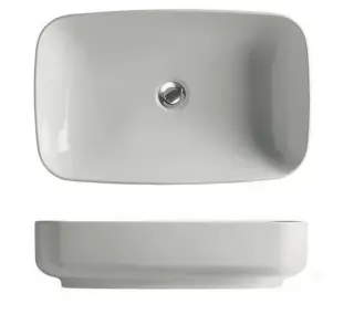 Kerasan Tribeca Раковина чаша 60x38x15h см, без перелива, без д/к, цвет: Bianco 514101