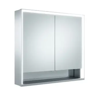 Keuco Royal Lumos Зеркальный шкаф 80x73,5 см, цвет: алюминий серебристый анодированный 14302 171301