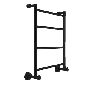 Margaroli Mini 3-482 Полотенцесушитель водяной для ГВС 53,5х65,9h (int 47) нижнее, цвет: matt black 34824704DB