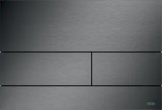 Tece Square II Кнопка смыва для унитаза, металл, цвет: сатин, черный хром 9240846