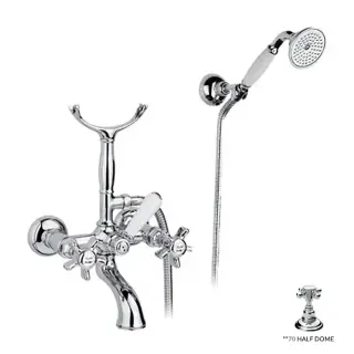 Nicolazzi Half Dome Смеситель для ванны с душем duplex, излив 15,5 см, цвет хром 1402CR70