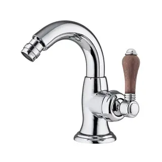 Nicolazzi Forest Смеситель для биде, на 1 отв, с донным клапаном, излив 13,2 см, цвет хром 3455CR77C