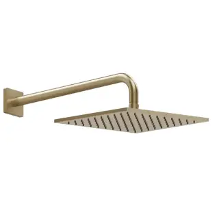 Gessi Rilievo Верхний душ 25 см, 1 вид струи, кронш. настен. 38,9 см, цвет: warm bronze brushed PVD 59158#726