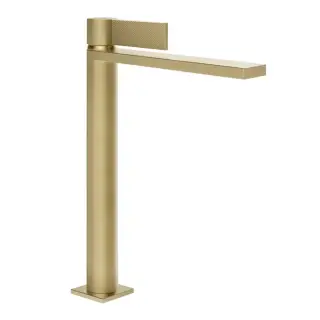 Gessi Inverso Diamantato Смеситель для раковины высокий, с д/к, излив 27 см, цвет: brushed brass PVD 73653#727