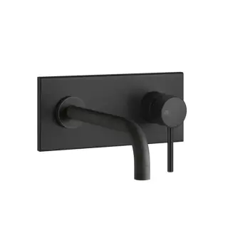 Gessi Via Tortona Смеситель для раковины встр., без вн. части, дл. излива 21,2 см, цвет: matte black 44827#299